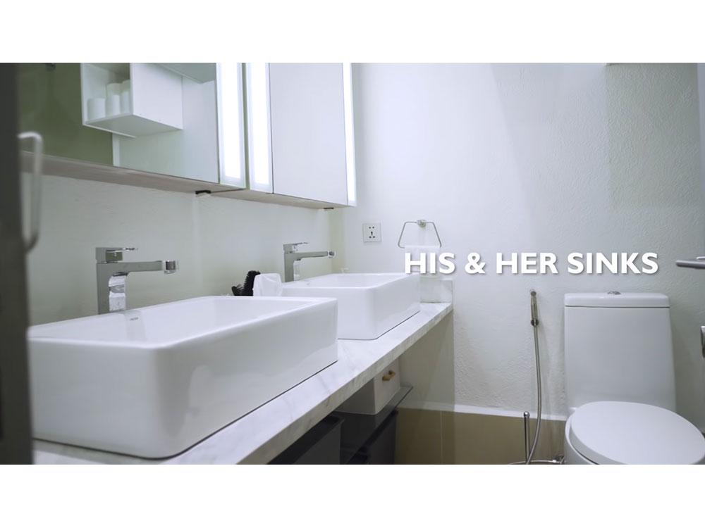 His and hers bathroom sinks