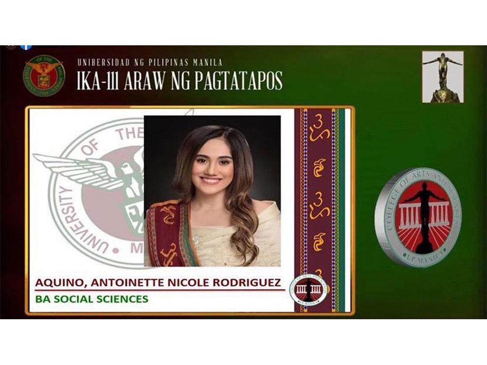 Toni Aquino's graduation