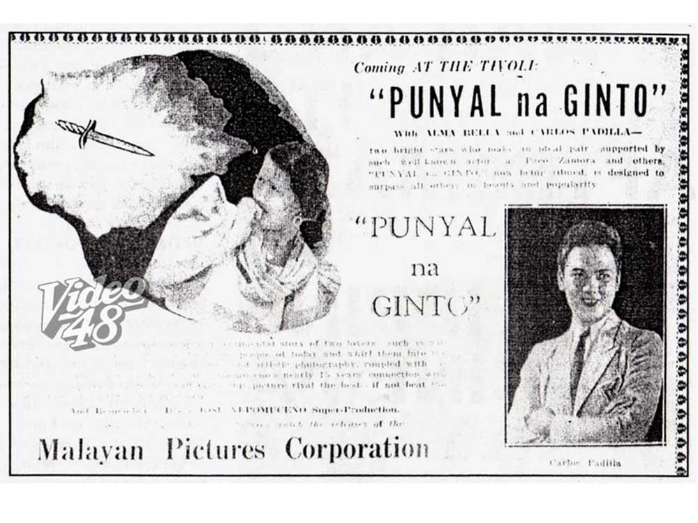 First talking film: Punyal na Ginto