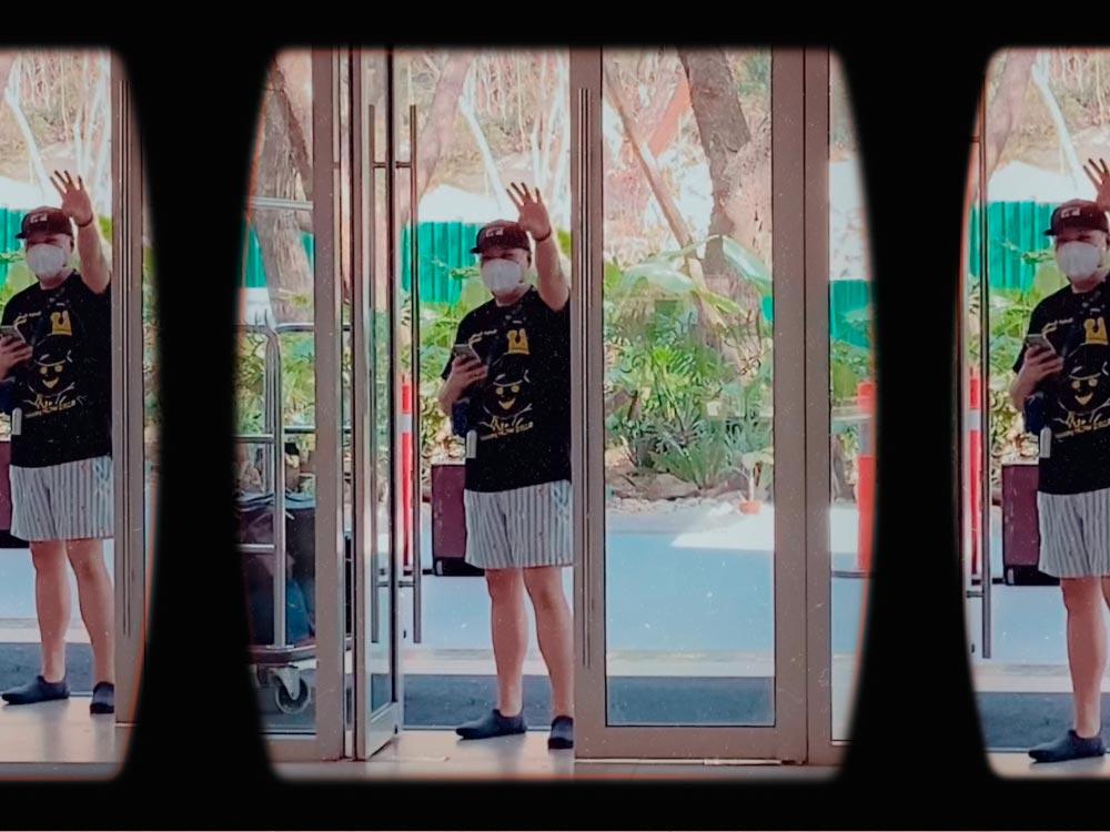 'Saying hi from afar'