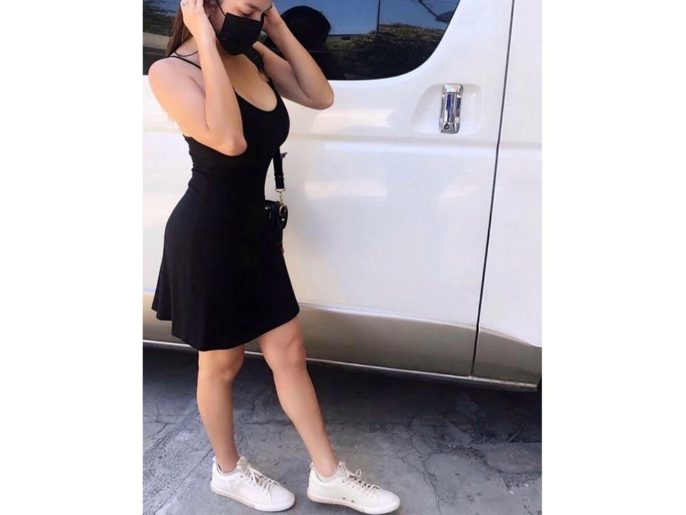 Dress and sneakers