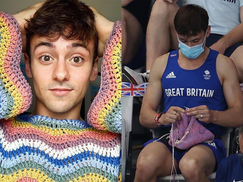 IN PHOTOS Tom Daley s Knitting And Crocheting Creations GMA IN PHOTOS Tom Daley s Knitting And Crocheting Creations GMA