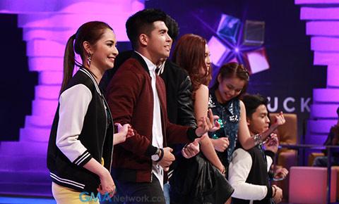 With the contestants