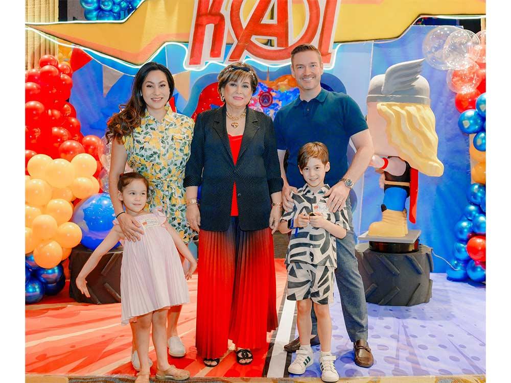 Cristalle Belo with family