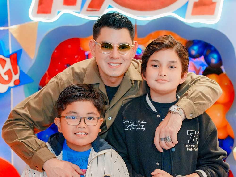 Richard Gutierrez with sons
