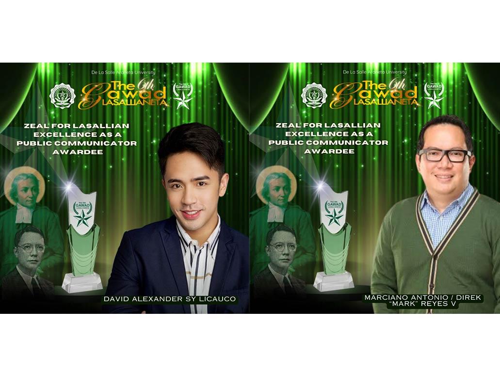 Zeal for Lasallian Excellence as Public Communicator Awardee