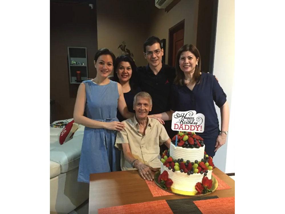 Celebrating with his children