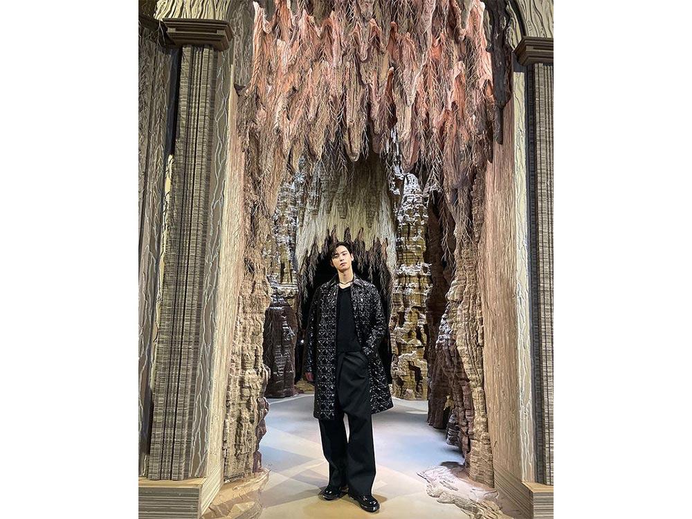 Korean star Cha Eun-woo attends Dior show during Paris Fashion Week