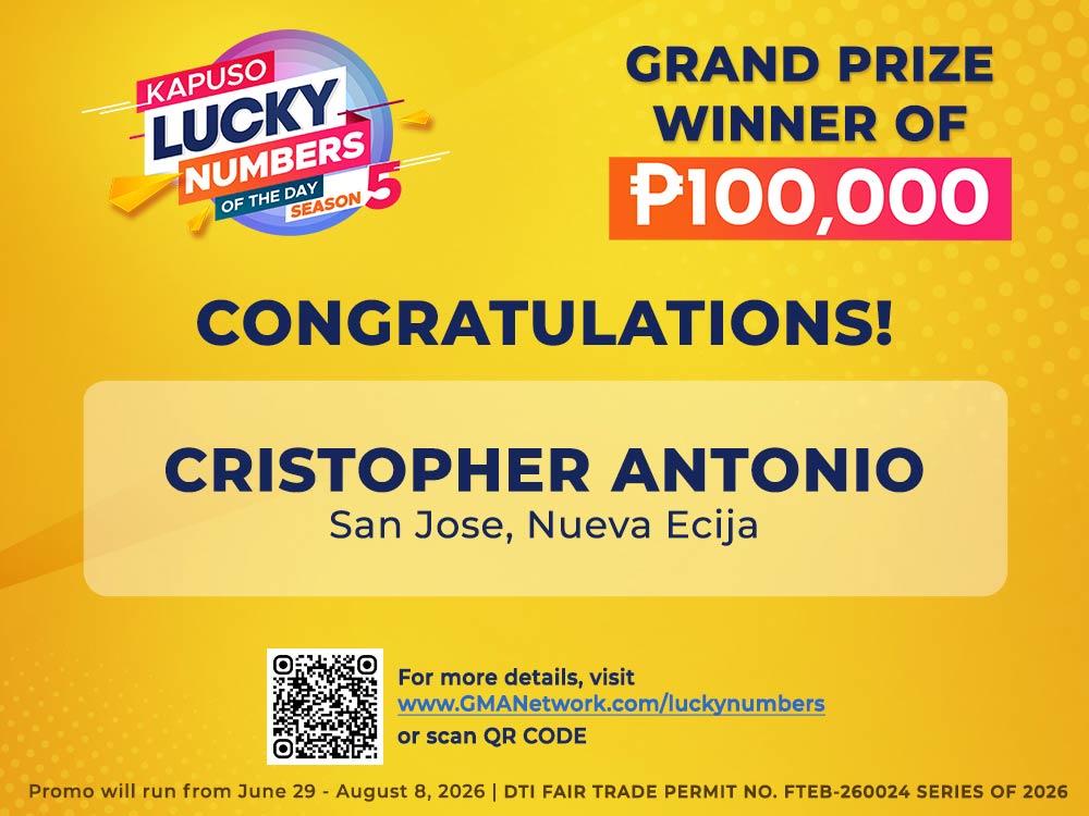 Grand Prize Winner of PhP 100,000