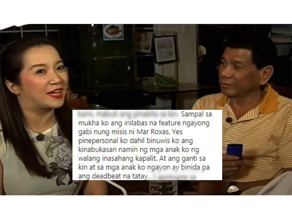 On the Kapamilya feature of her estranged husband James Yap