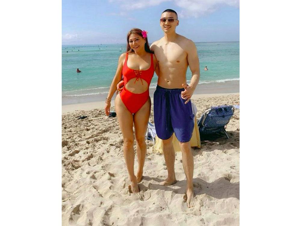 Beach time with hubby