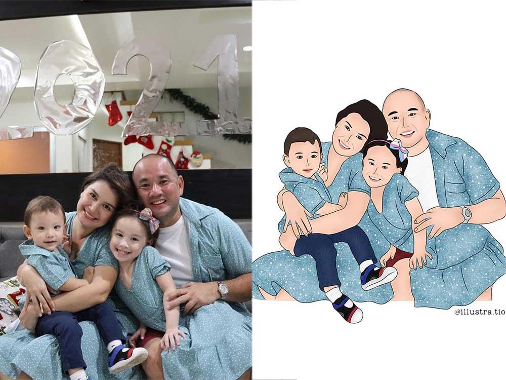 Nadine Samonte and Richard Chua with their lovely kids