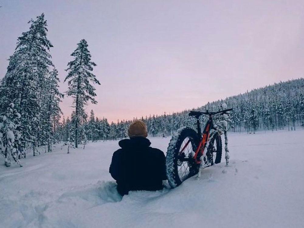 Biking on snow