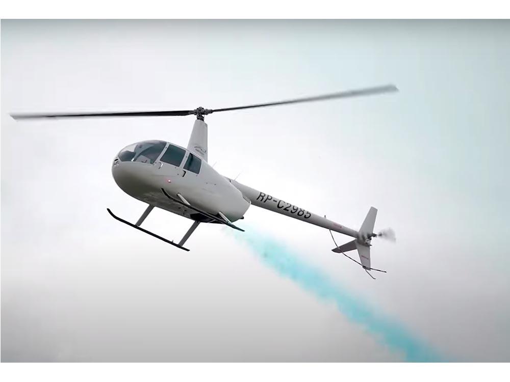 Helicopter gender reveal