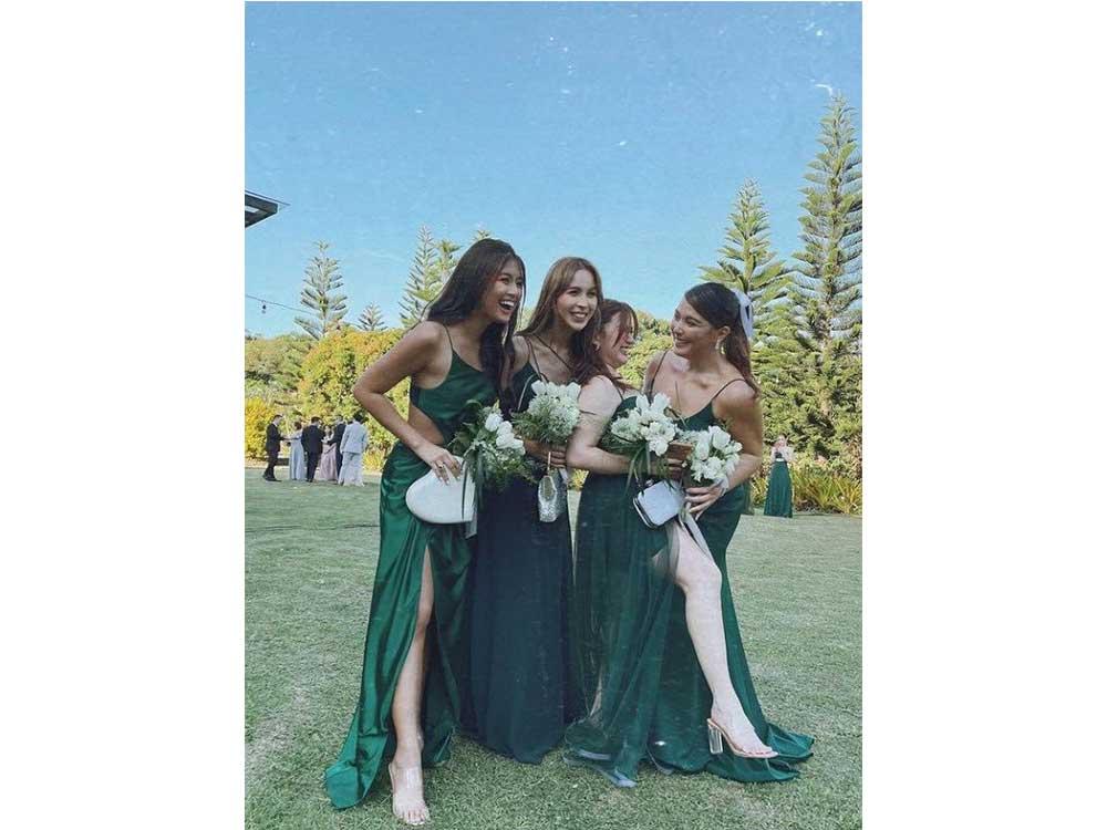 With celebrity friends