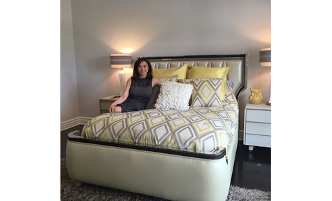 Yellow-themed bedroom