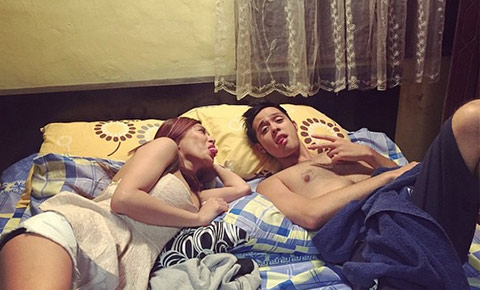 Caught between takes