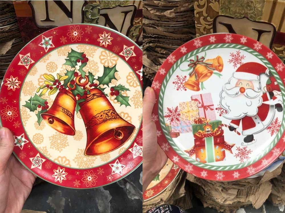 Christmas-themed plates