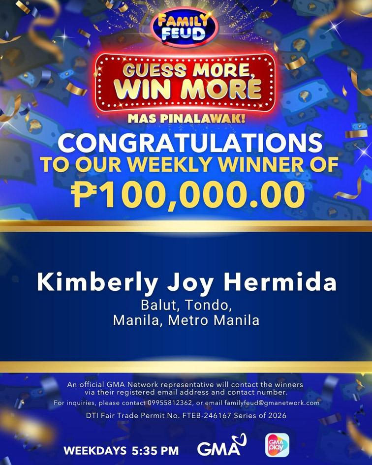Winner of PhP 100,000