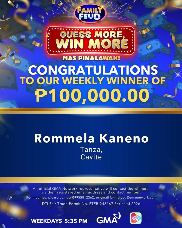 Winner of Php 100,000