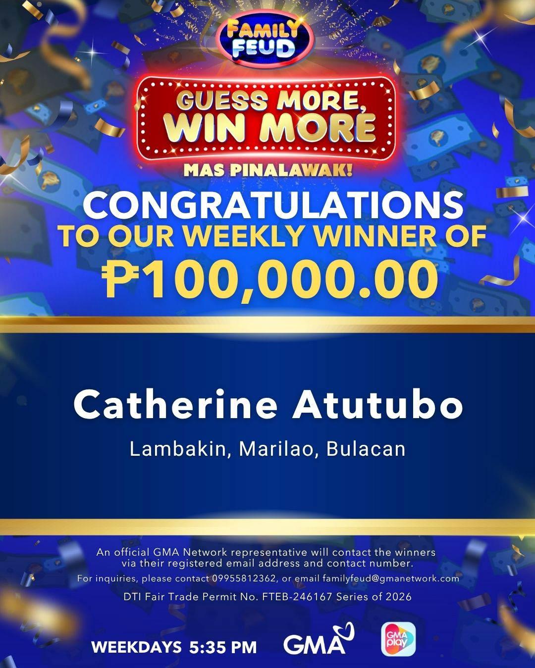 Winner of Php 100,000