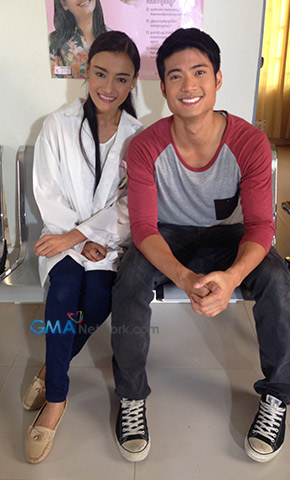 Photo op in between takes