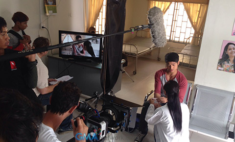 Taping at the hospital