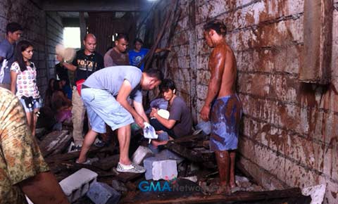 On the set of Magpakailanman's 'LUBOG SA PUTIK: A Quezon Flash Flood Story'