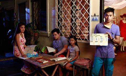 On the set with Aston, Isay and the gang of 'With A Smile'