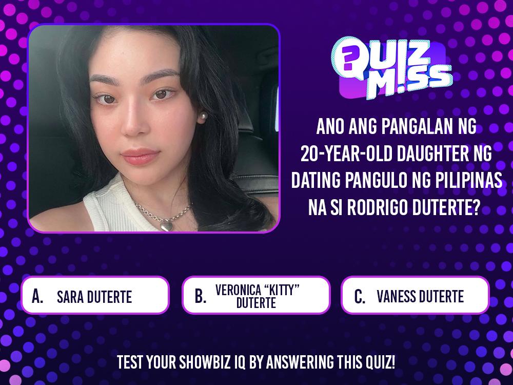 Former President Rodrigo Duterte's youngest child