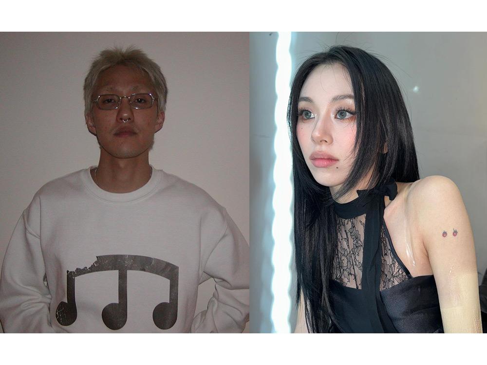 TWICE's Chaeyoung and soloist Zion. T