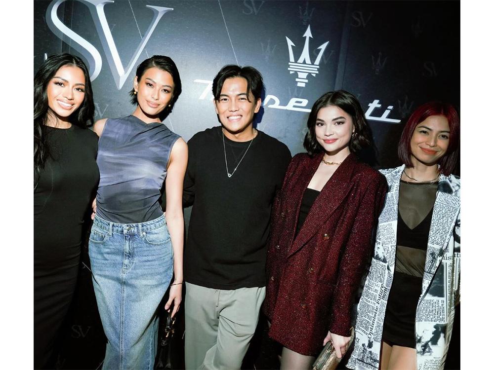 Sam with Rhian and her friends