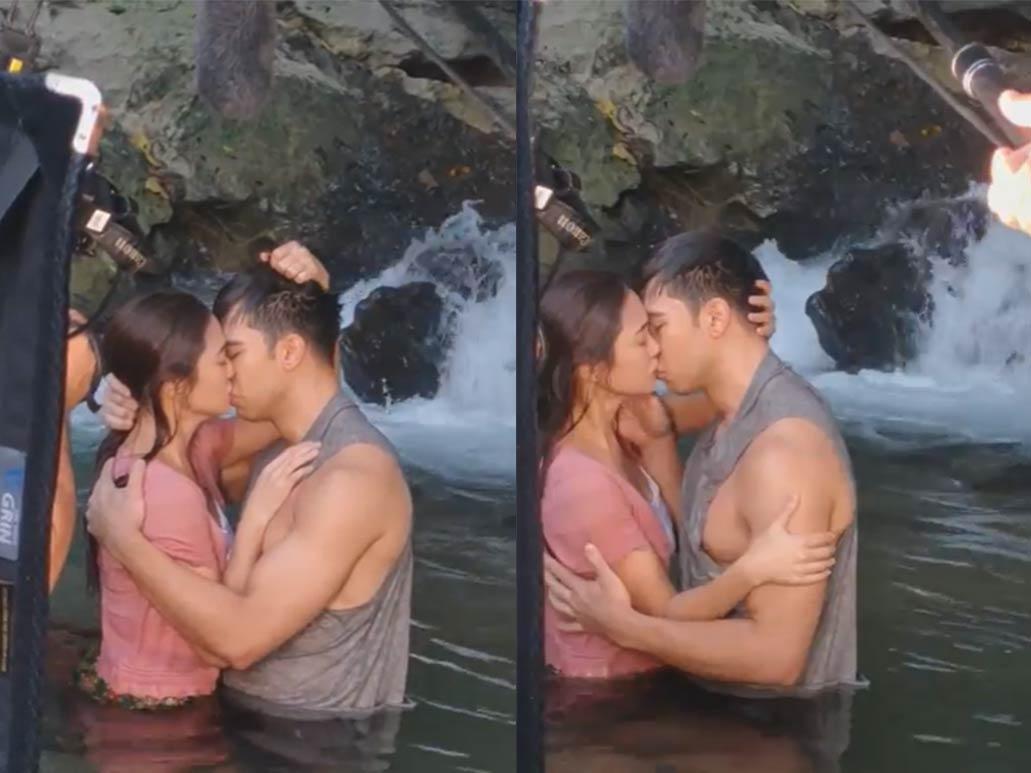 Elle Villanueva at Derrick Monasterio, na-carried away sa kanilang kissing scene? 
