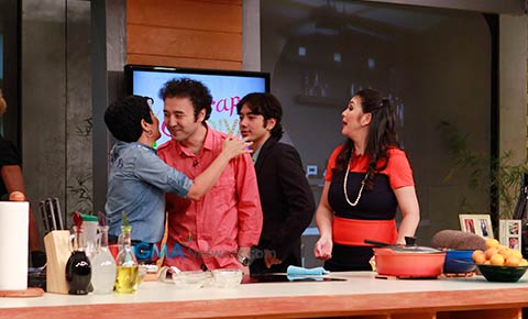 Scenes from Sarap Diva with Lorna Tolentino, and sons Renz and Ralph Fernandez