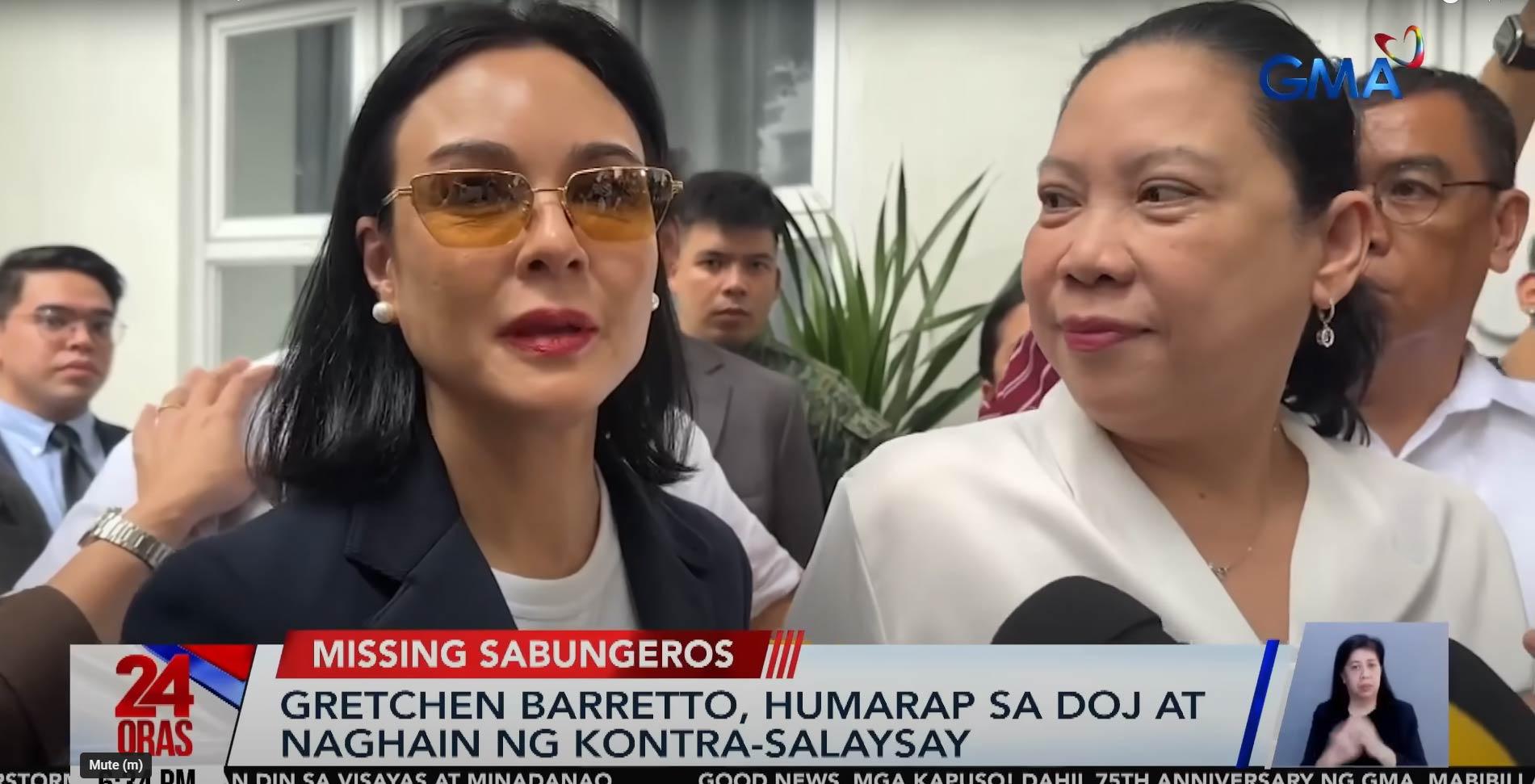 Gretchen Barretto attends preliminary investigation of DOJ on missing sabungeros case