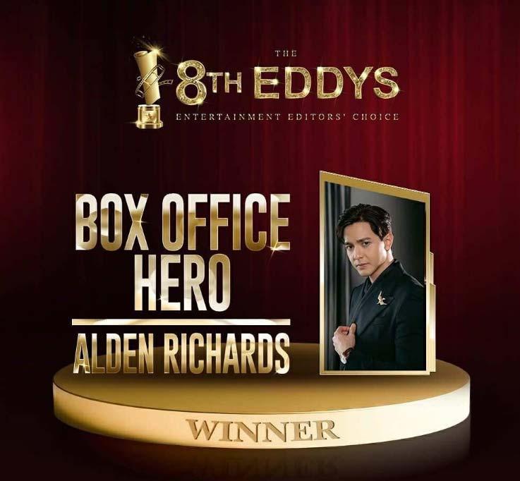 Alden Richards, wagi ng Box Office Hero sa EDDYS