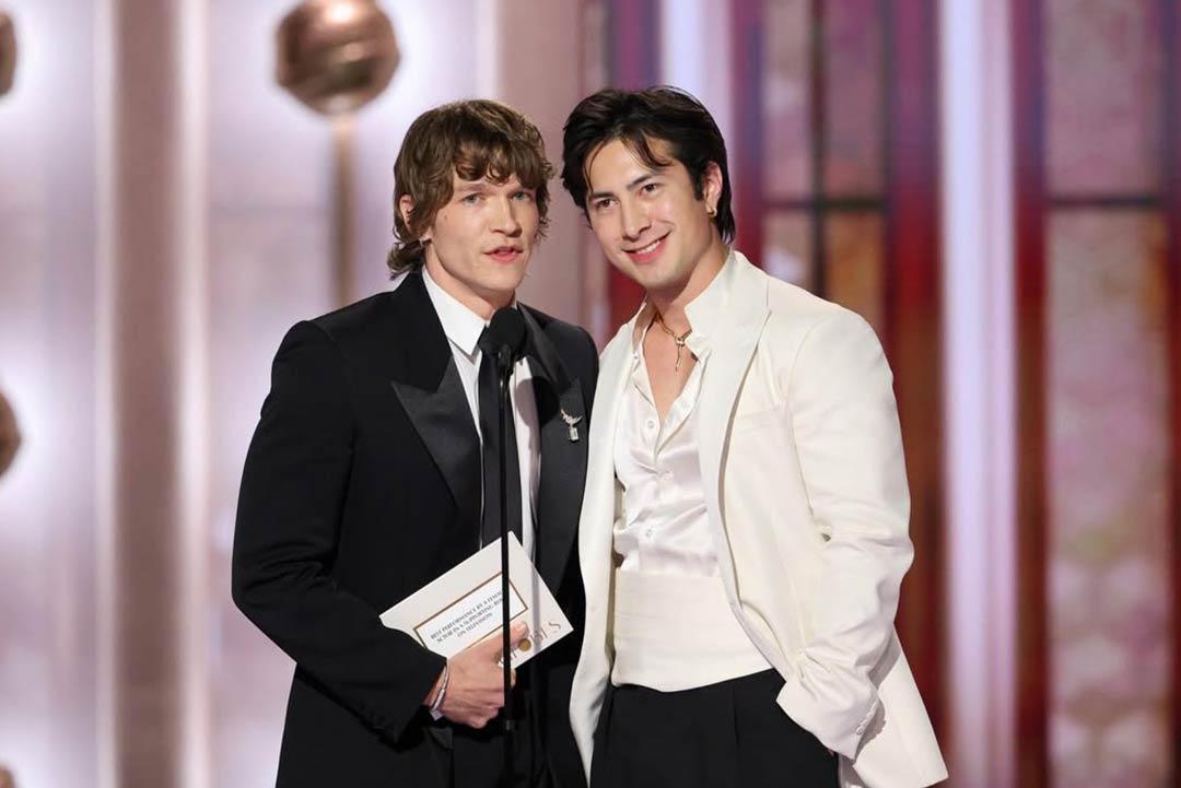 Hudson Williams and Connor Storrie