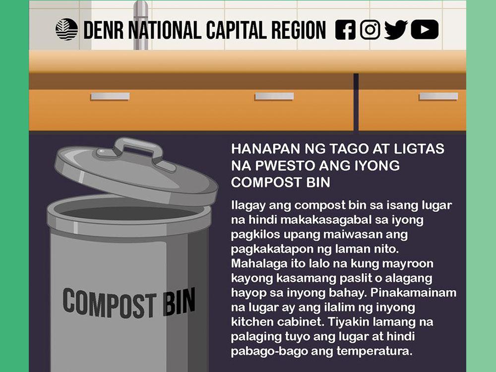 Find a safe and secure place for the compost bin