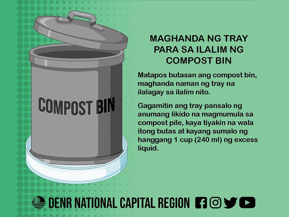 Prepare a tray for the bottom of the bin