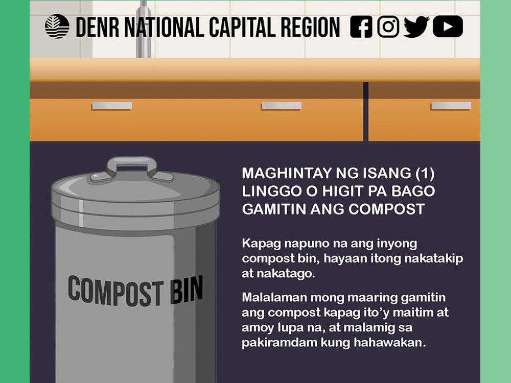 Wait for a week or more before using the compost