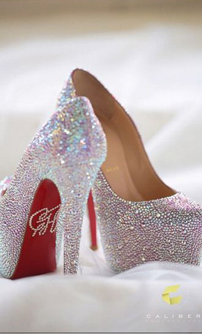 The bridal shoes