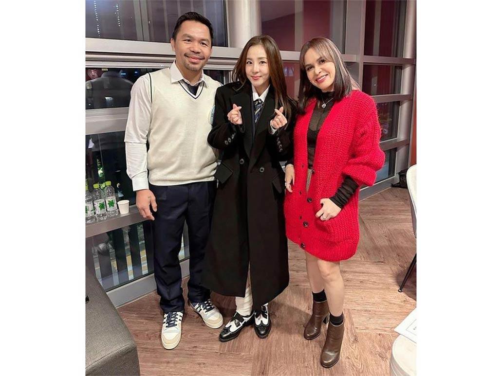 Manny and Jinkee Pacquiao meet Sandara Park