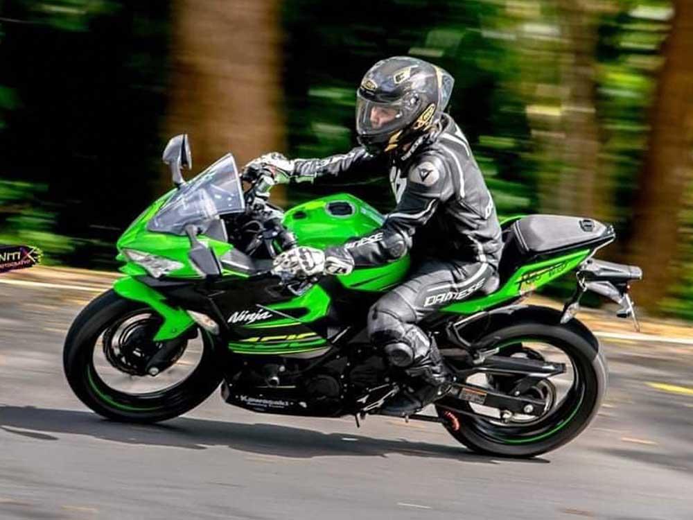 Kim during her training