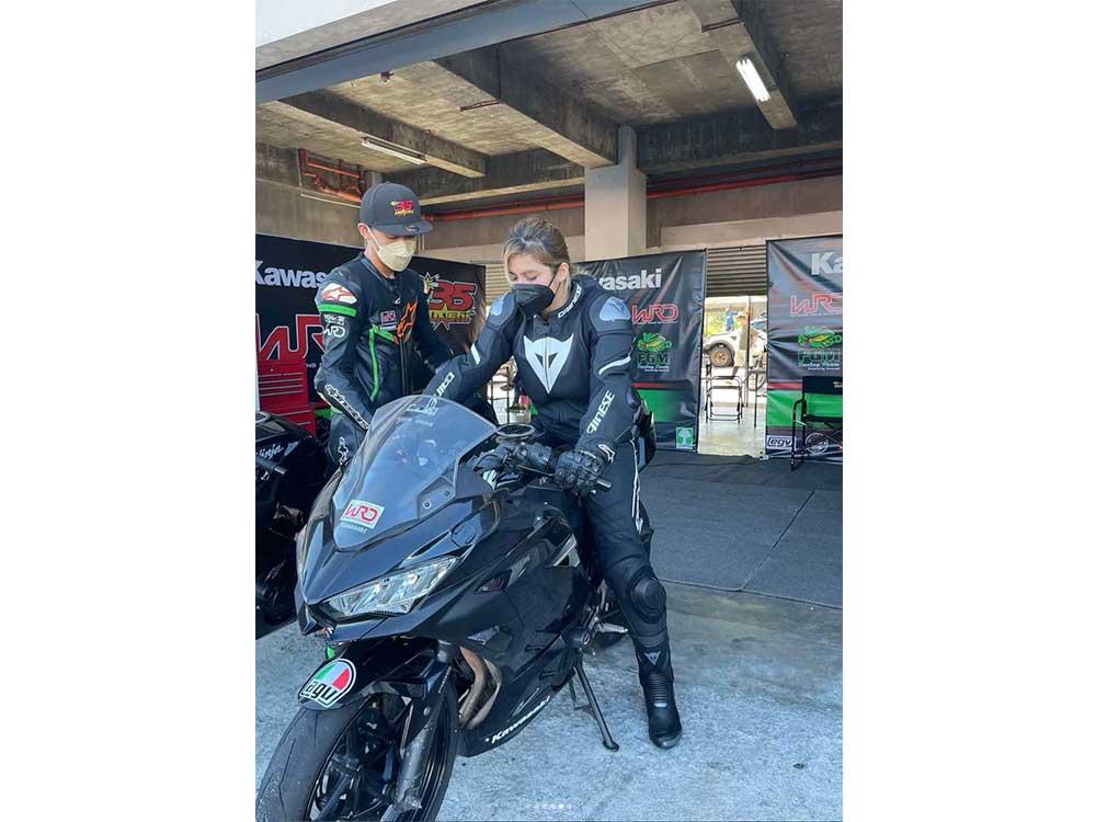 Kim with her coach, Dashi Watanabe