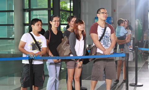 The GMA News and Public Affairs hosts check in at NAIA for the Station ID Shoot.