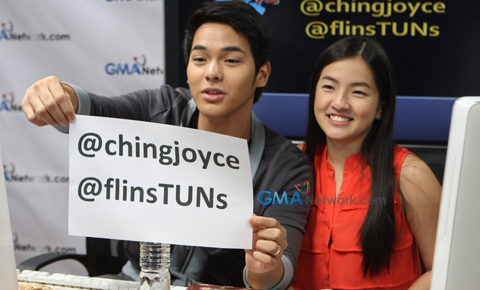 Tween Hearts' Sweethearts Kristoffer Martin and Joyce Ching  at the GMA Live Chat