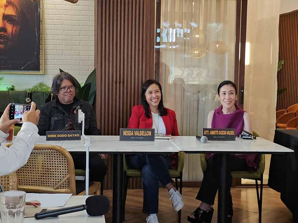 Atty. Annette Gozon-Valdez, Miss Nessa Valdeleon, and Direk Dodo Dayao