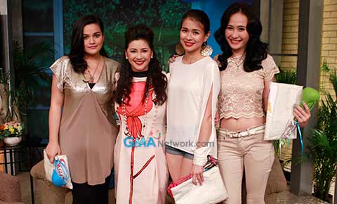 Yasmien Kurdi, Chariz Solomon and LJ Reyes visit the set of Sarap Diva
