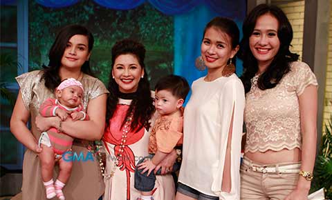 Yasmien Kurdi, Chariz Solomon and LJ Reyes visit the set of Sarap Diva