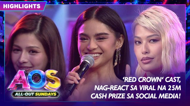 All-Out Sundays: 'Red Crown' cast, nag-react sa viral na 25M cash prize sa social media!